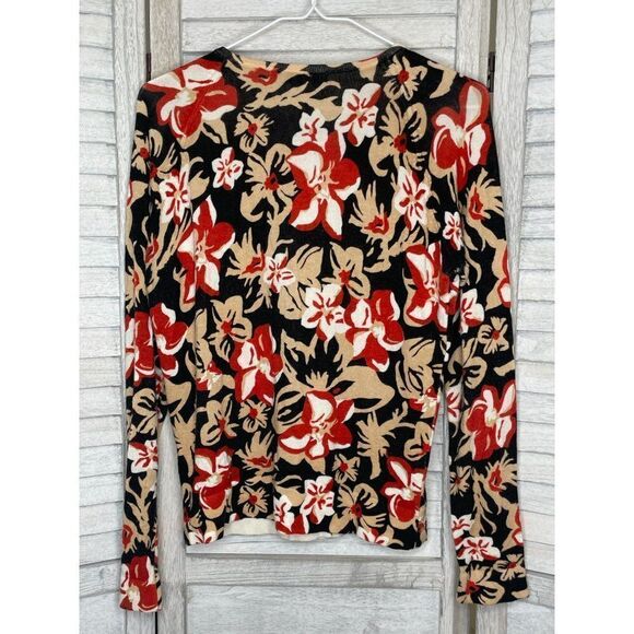 JEFF BANKS Studio Womens Floral Cardigan Sweater Size M - Picture 2 of 5